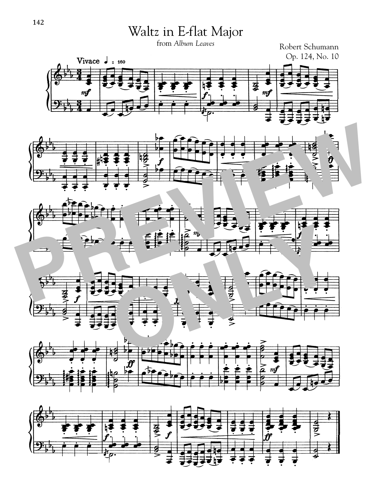 Robert Schumann Waltz In E-Flat Major Sheet Music