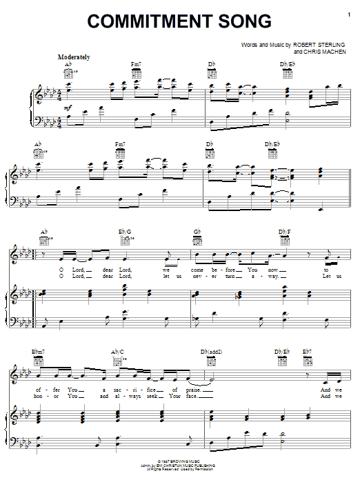 Robert Sterling Commitment Song Sheet Music