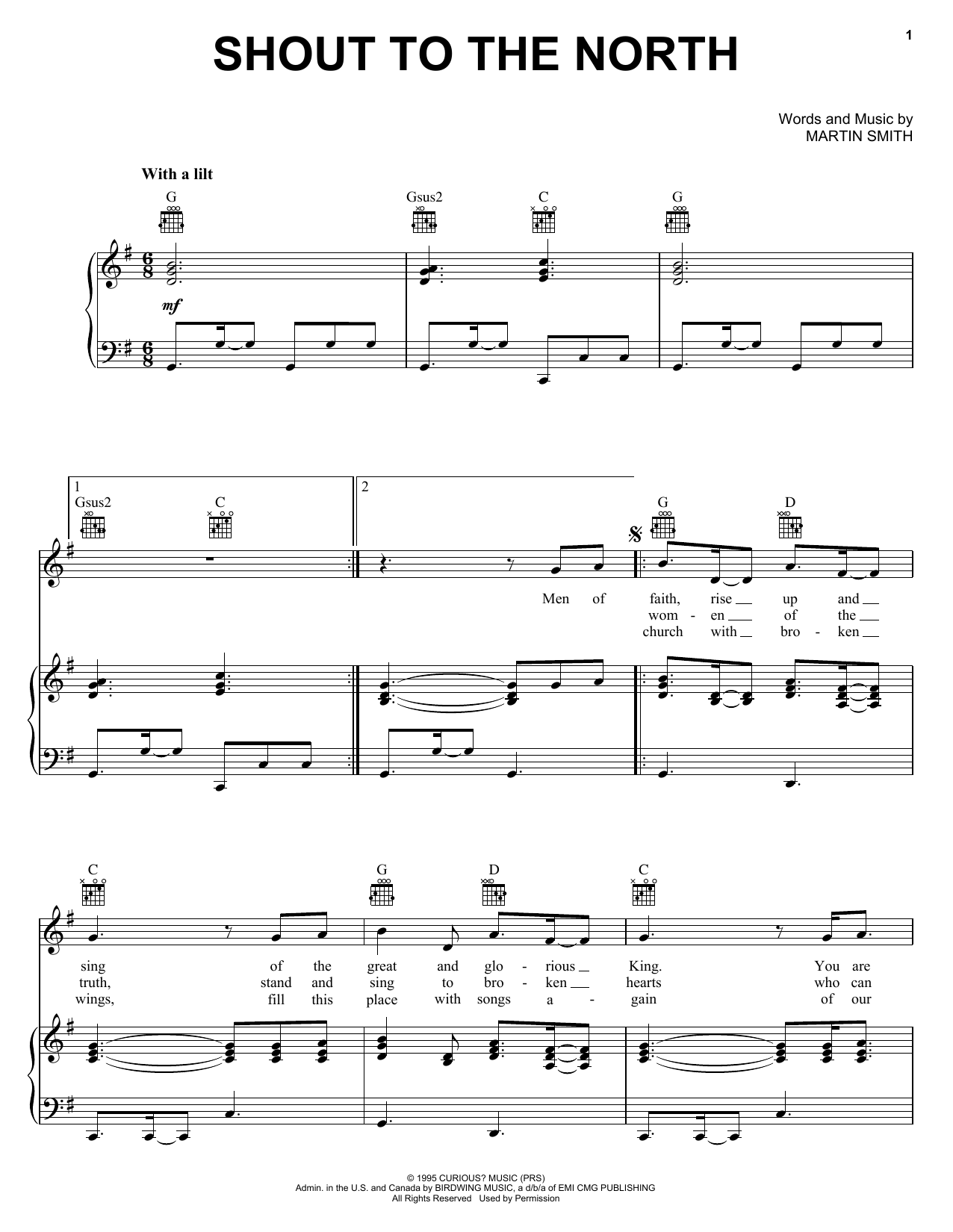Robin Mark Shout To The North Sheet Music