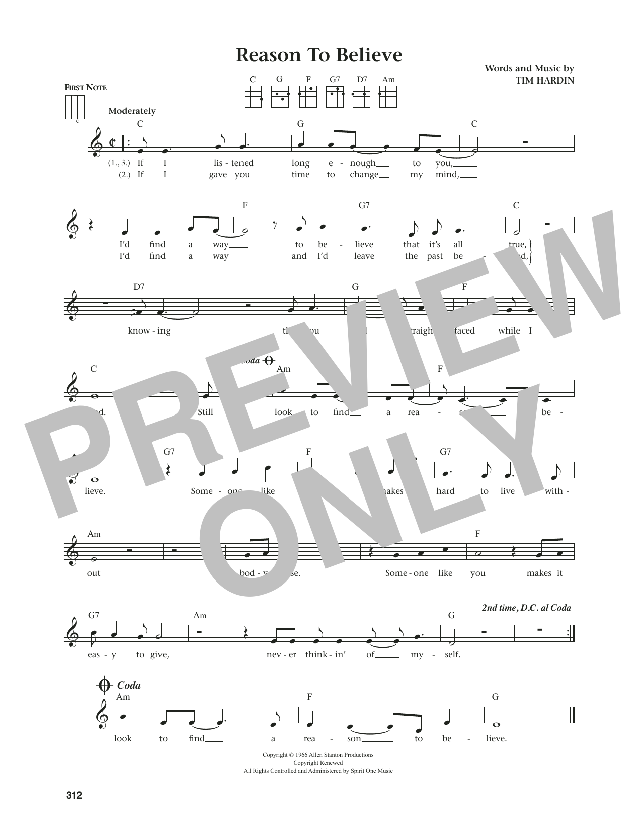 Rod Stewart Reason To Believe (from The Daily Ukulele) (arr. Jim Beloff) Sheet Music