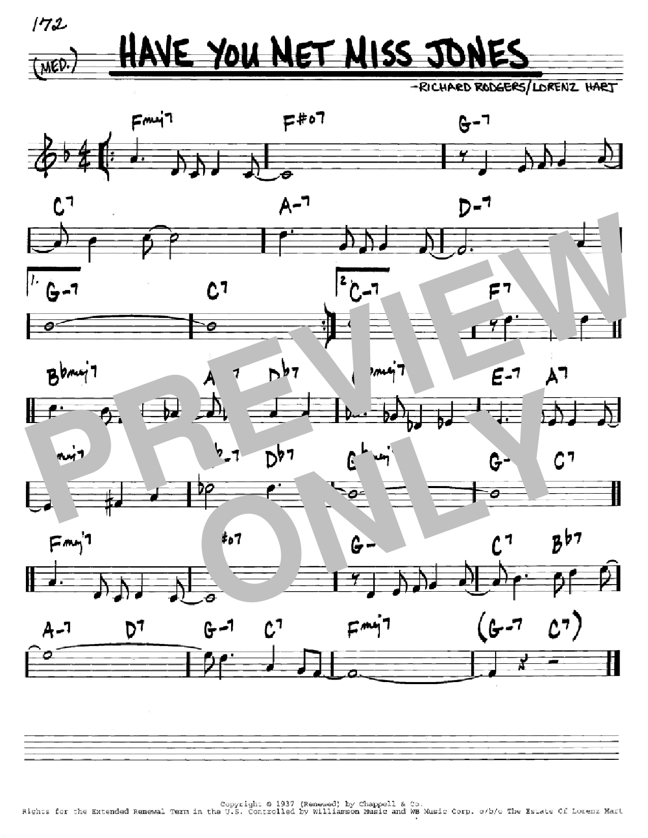 Rodgers & Hart Have You Met Miss Jones? Sheet Music