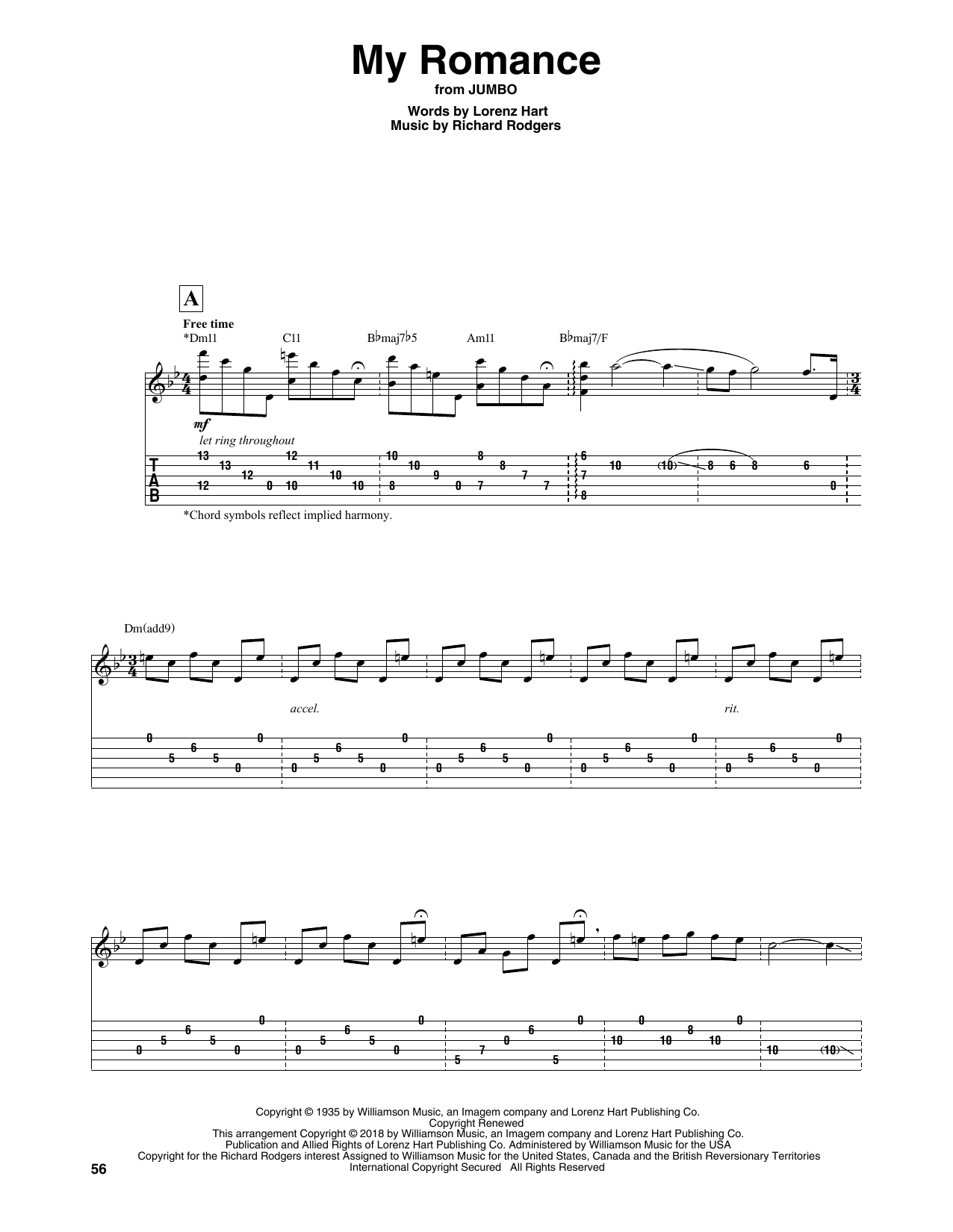 Rodgers & Hart My Romance Sheet Music