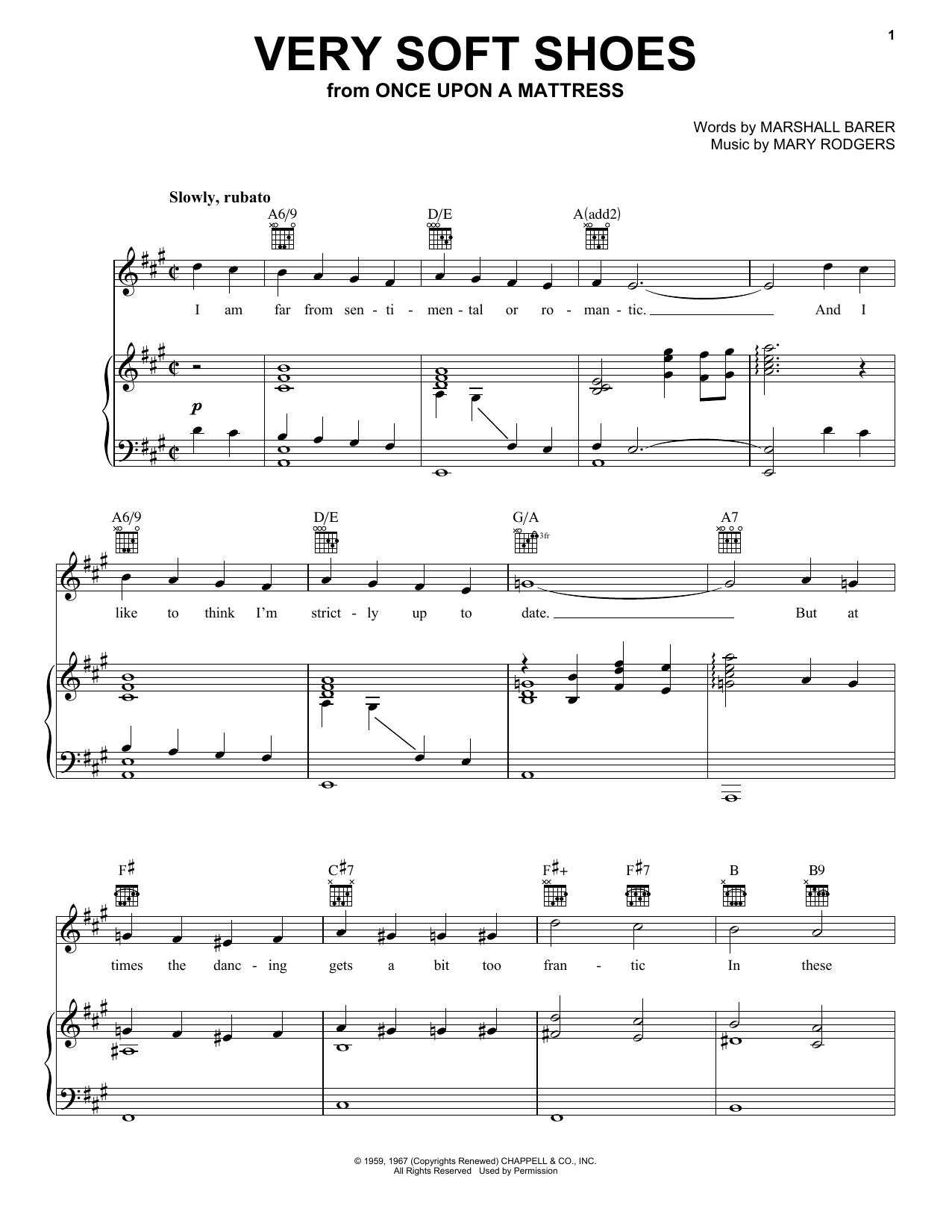 Rodgers & Barer Very Soft Shoes Sheet Music