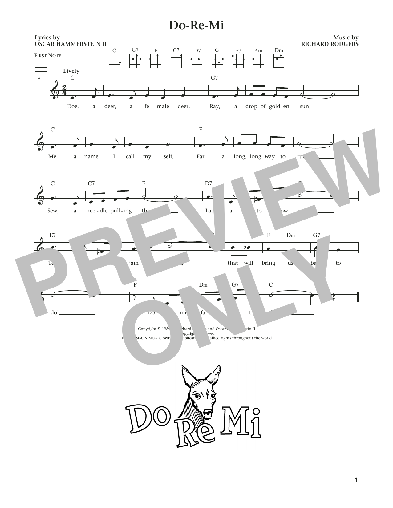 Rodgers & Hammerstein Do-Re-Mi (from The Daily Ukulele) (arr. Liz and Jim Beloff) Sheet Music