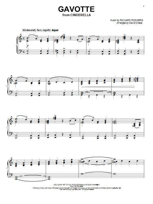 Rodgers & Hammerstein Gavotte (from Cinderella) Sheet Music