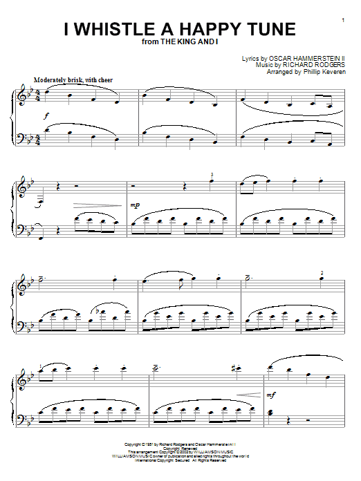 Rodgers & Hammerstein I Whistle A Happy Tune (arr. Phillip Keveren) Sheet Music
