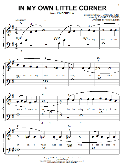 Rodgers & Hammerstein In My Own Little Corner (from Cinderella) (arr. Phillip Keveren) Sheet Music