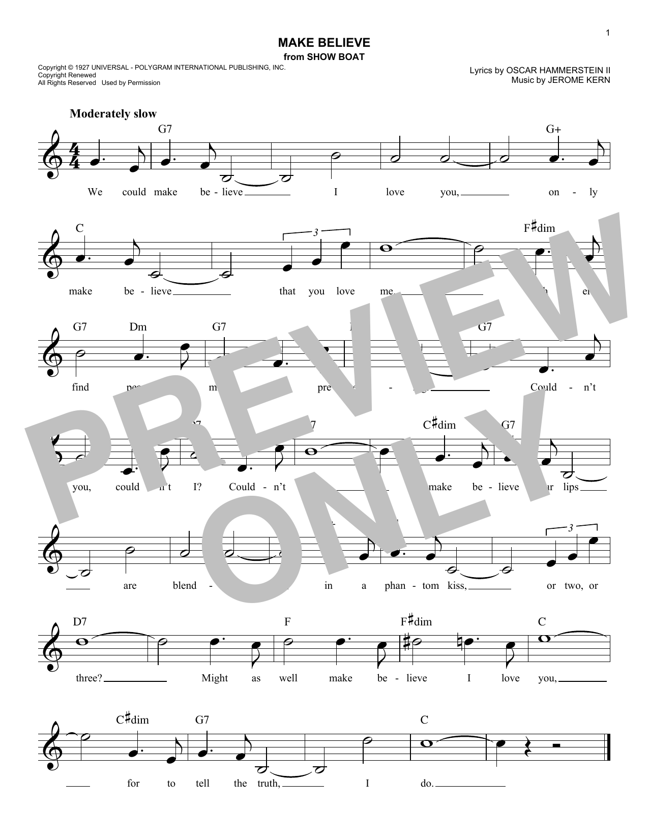 Rodgers & Hammerstein Make Believe Sheet Music