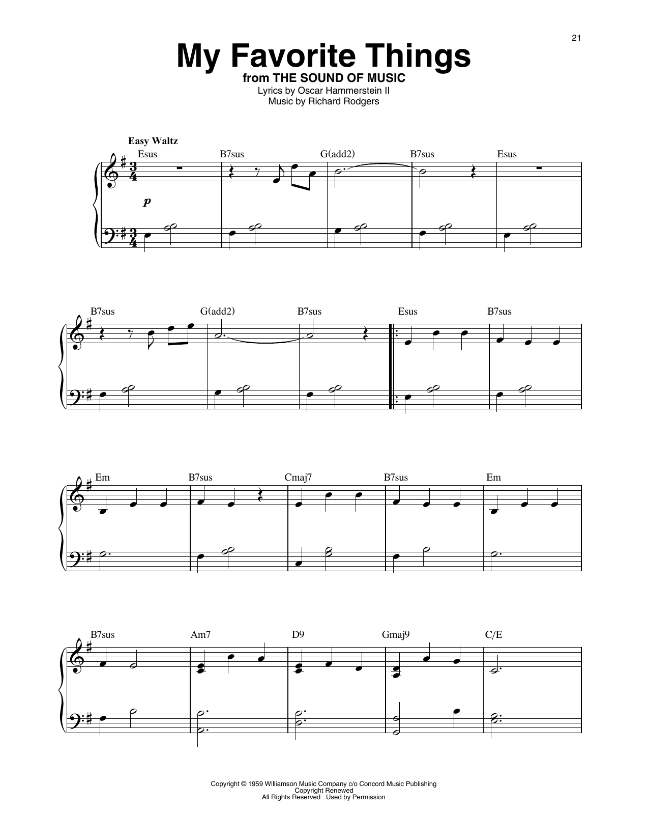 Rodgers & Hammerstein My Favorite Things (arr. Maeve Gilchrist) Sheet Music