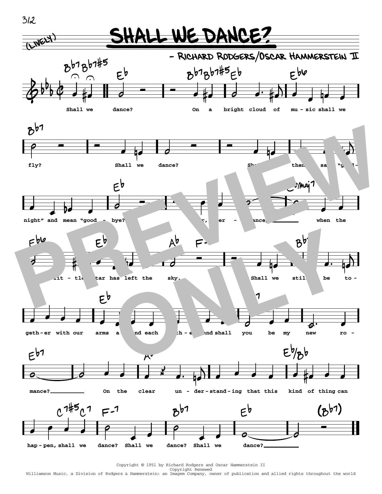Rodgers & Hammerstein Shall We Dance? (Low Voice) Sheet Music