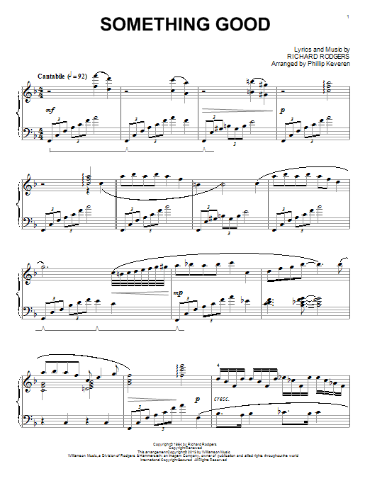 Rodgers & Hammerstein Something Good (from The Sound Of Music) (arr. Phillip Keveren) Sheet Music