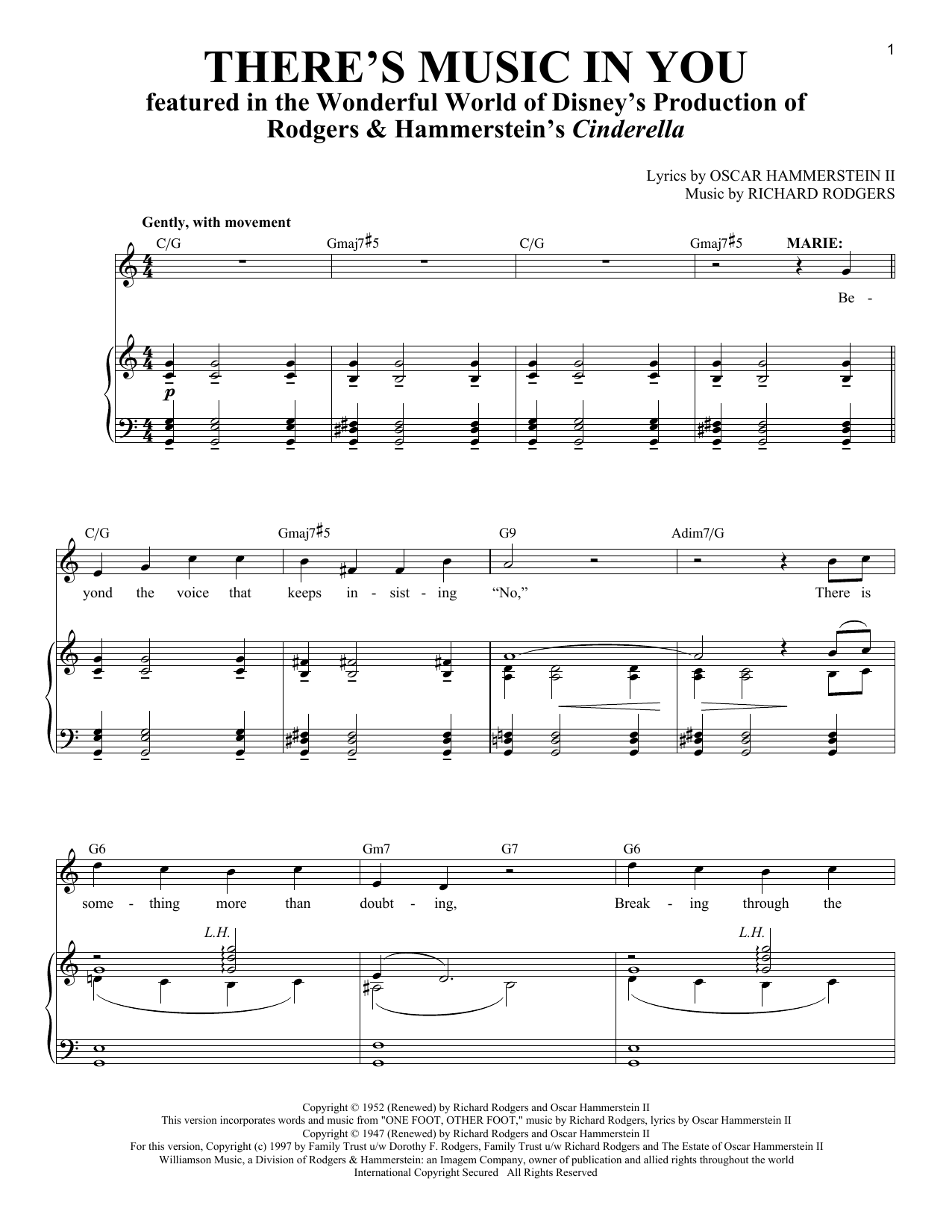Rodgers & Hammerstein There's Music In You Sheet Music