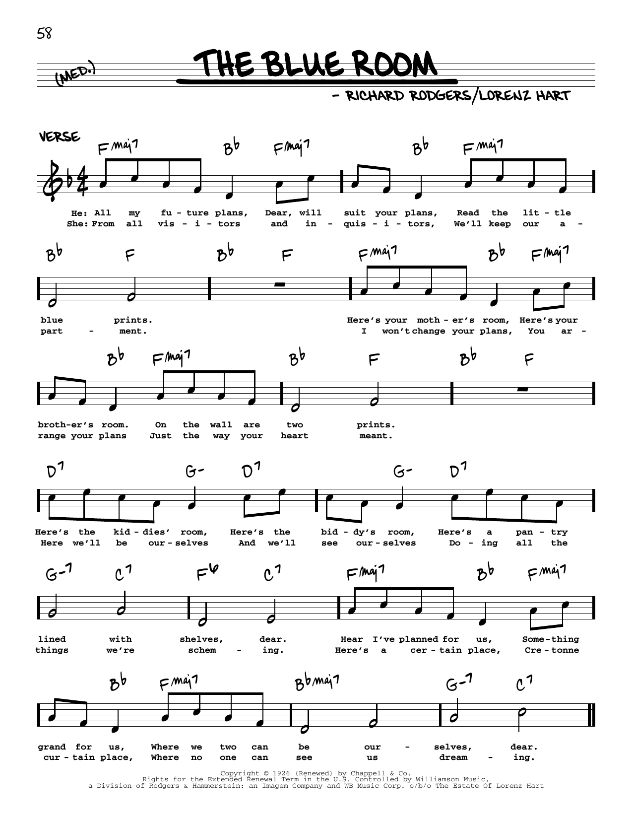 Rodgers & Hart The Blue Room (arr. Robert Rawlins) Sheet Music