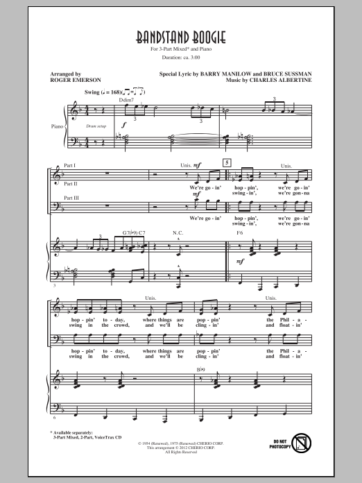 Roger Emerson Bandstand Boogie Sheet Music