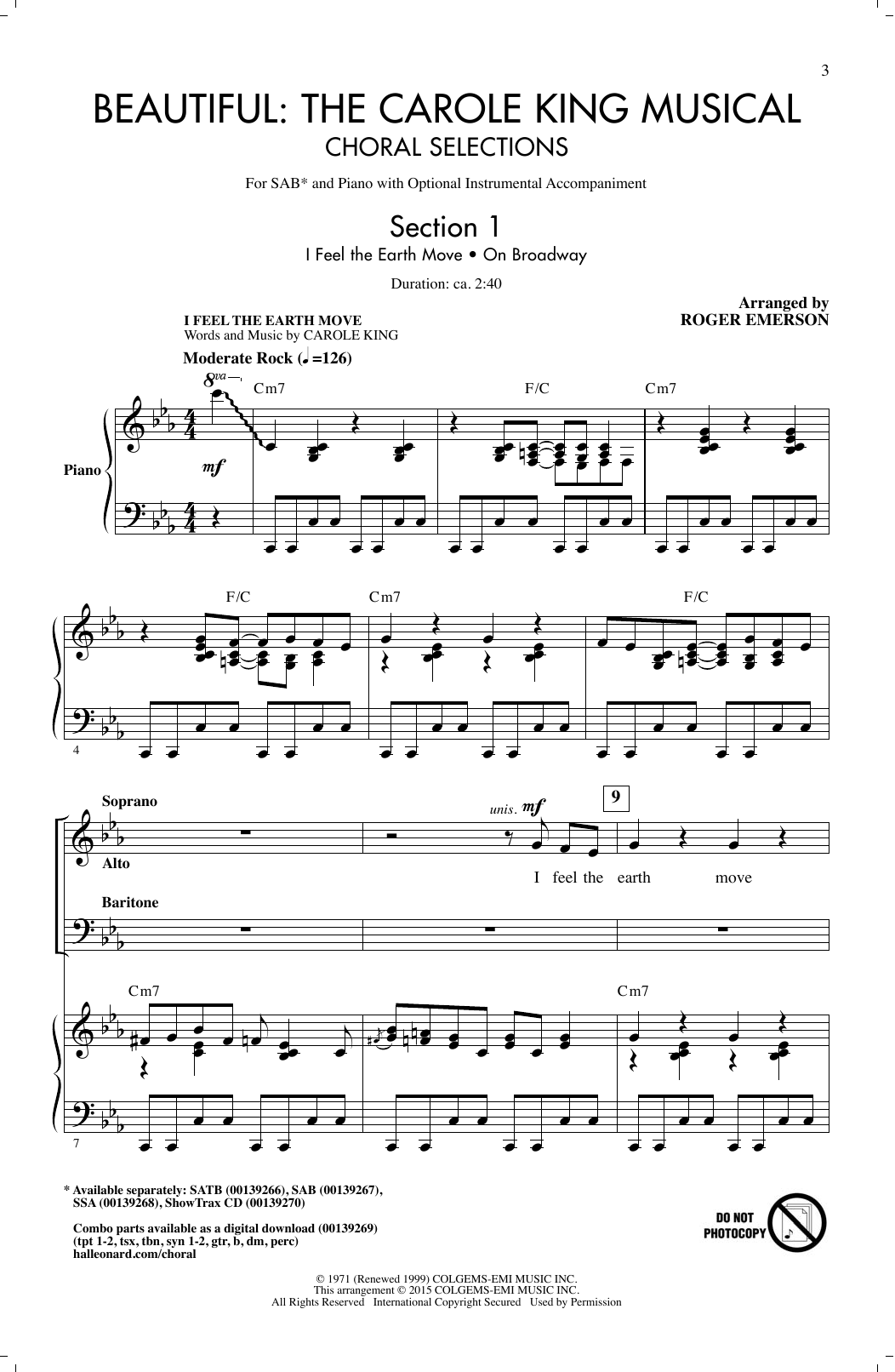 Roger Emerson Beautiful: The Carole King Musical (Choral Selections) Sheet Music