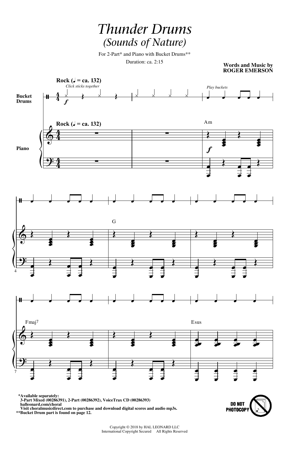 Roger Emerson Thunder Drums Sheet Music
