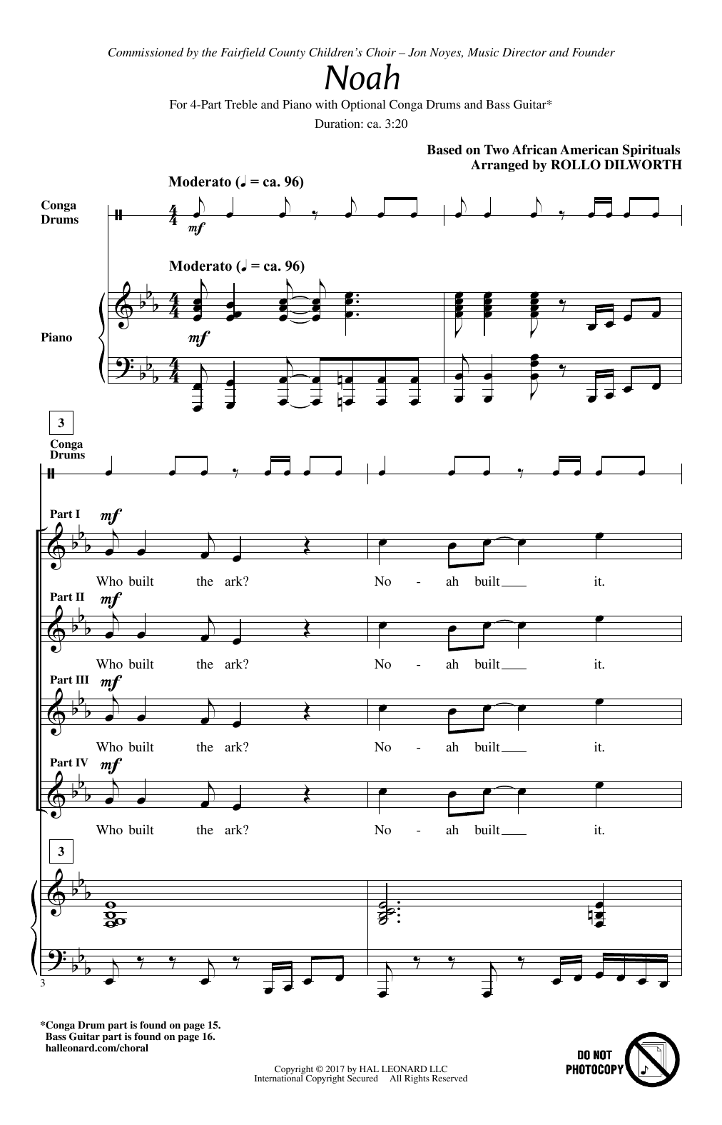 Rollo Dilworth Noah Sheet Music