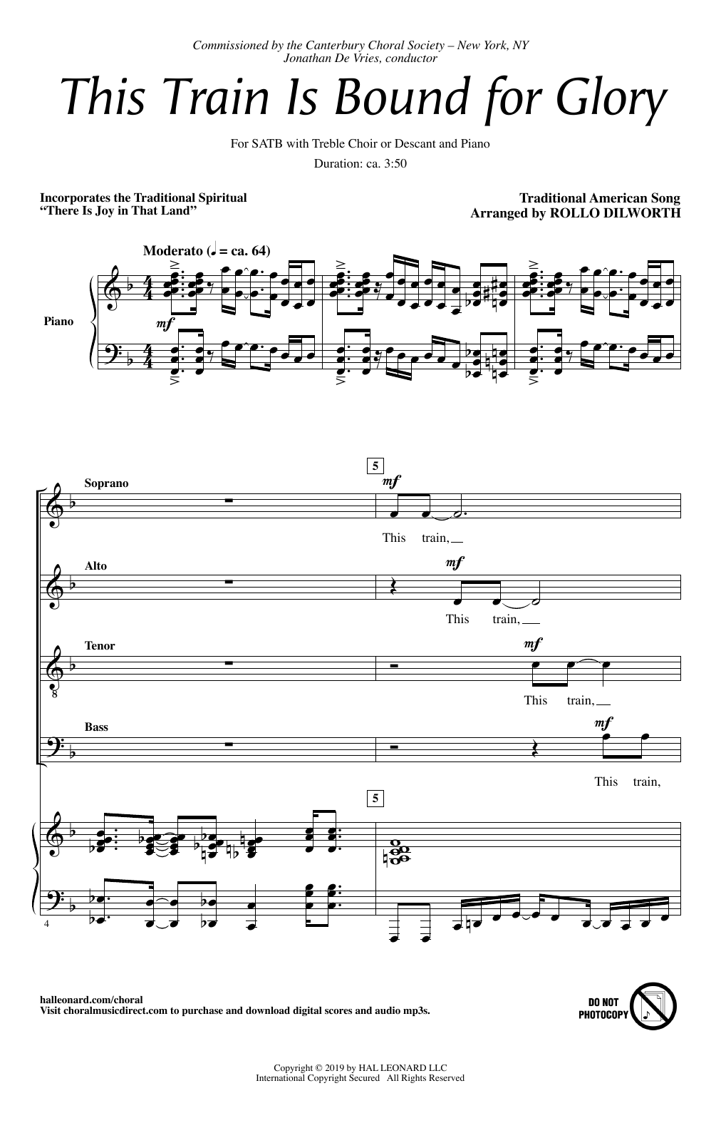 Rollo Dilworth This Train Is Bound For Glory Sheet Music