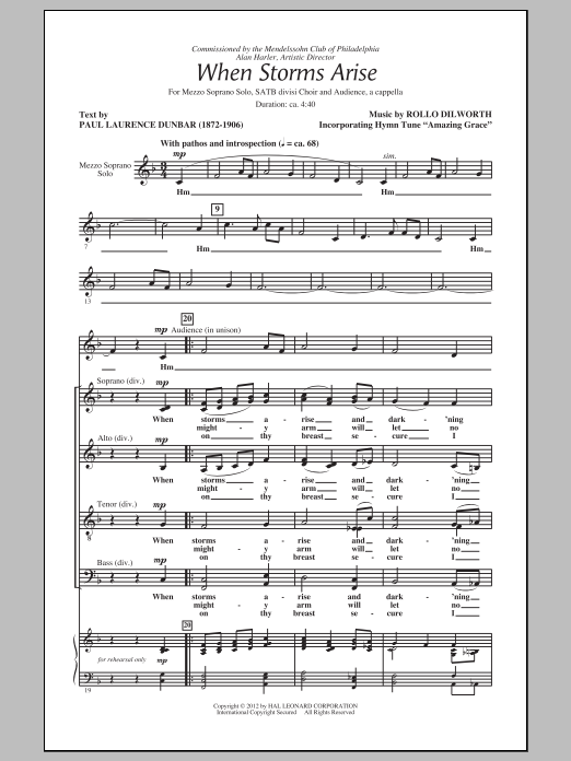 Rollo Dilworth When Storms Arise Sheet Music