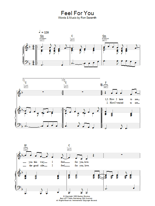 Ron Sexsmith Feel For You Sheet Music