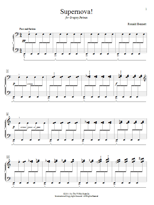 Ronald Bennett Supernova! Sheet Music