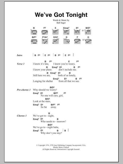 Ronan Keating and Lulu We've Got Tonight Sheet Music