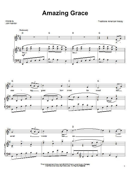 Ronan Tynan Amazing Grace Sheet Music