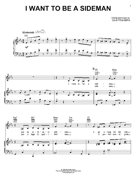 Rosemary Clooney I Want To Be A Sideman Sheet Music