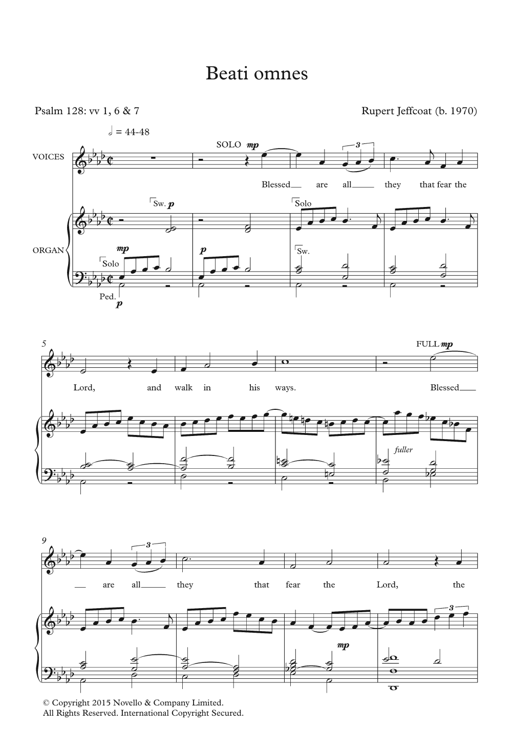Rupert Jeffcoat Beati Omnes Sheet Music