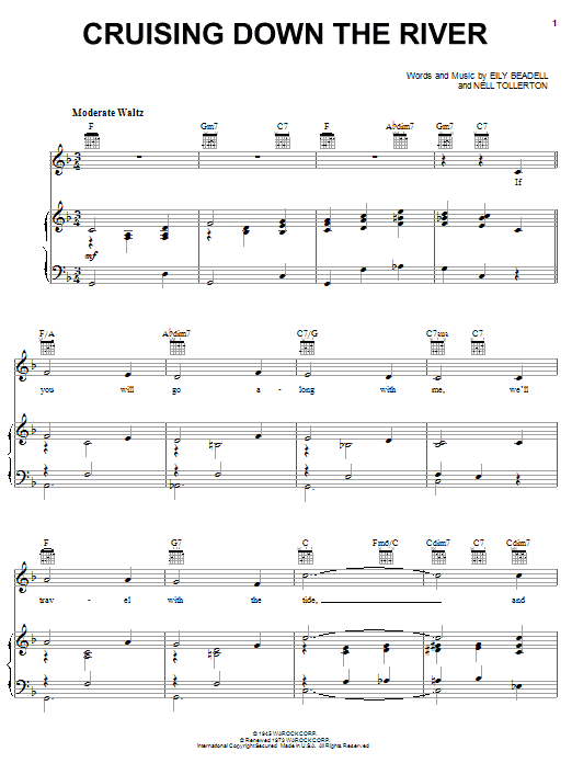 Russ Morgan Cruising Down The River Sheet Music