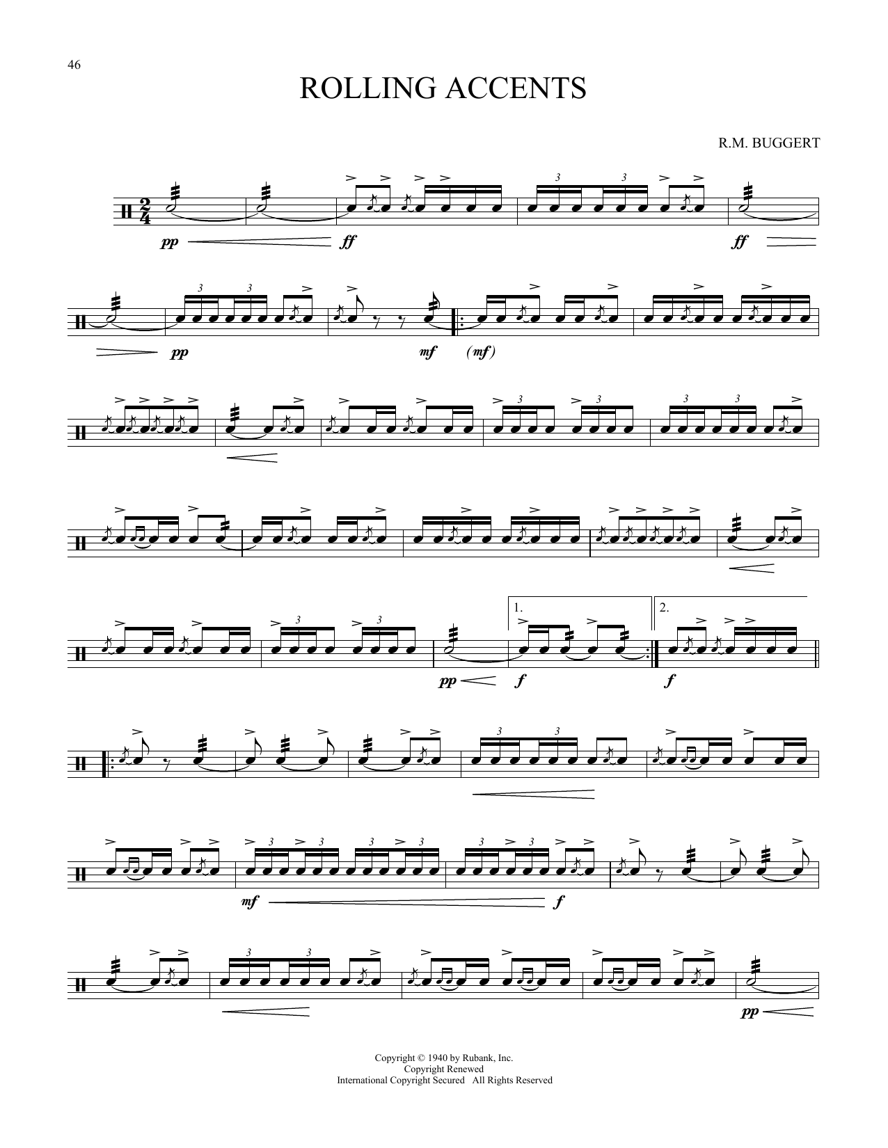 R.W. Buggert Rolling Accents Sheet Music