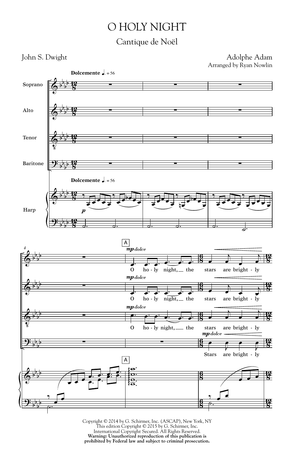 Ryan Nowlin O Holy Night Sheet Music