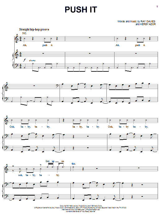 Salt-N-Pepa Push It Sheet Music