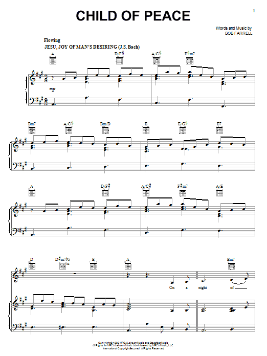 Sandi Patty Child Of Peace Sheet Music