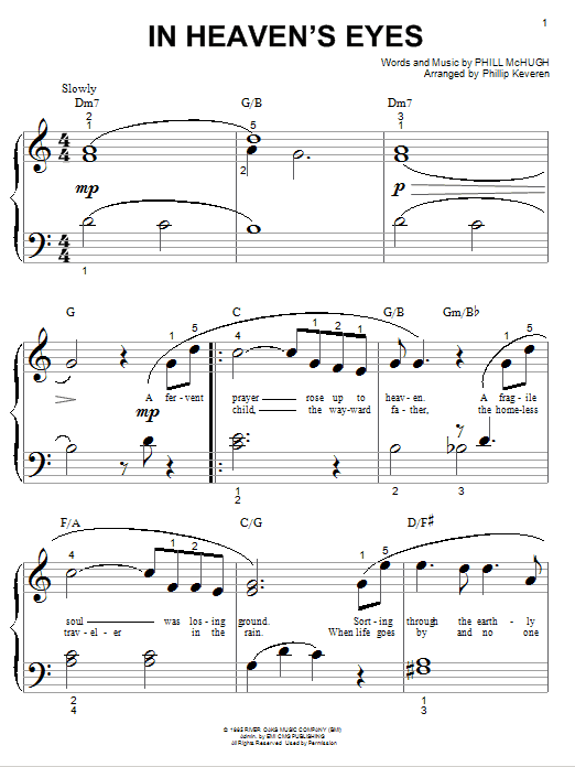 Sandi Patty In Heaven's Eyes (arr. Phillip Keveren) Sheet Music
