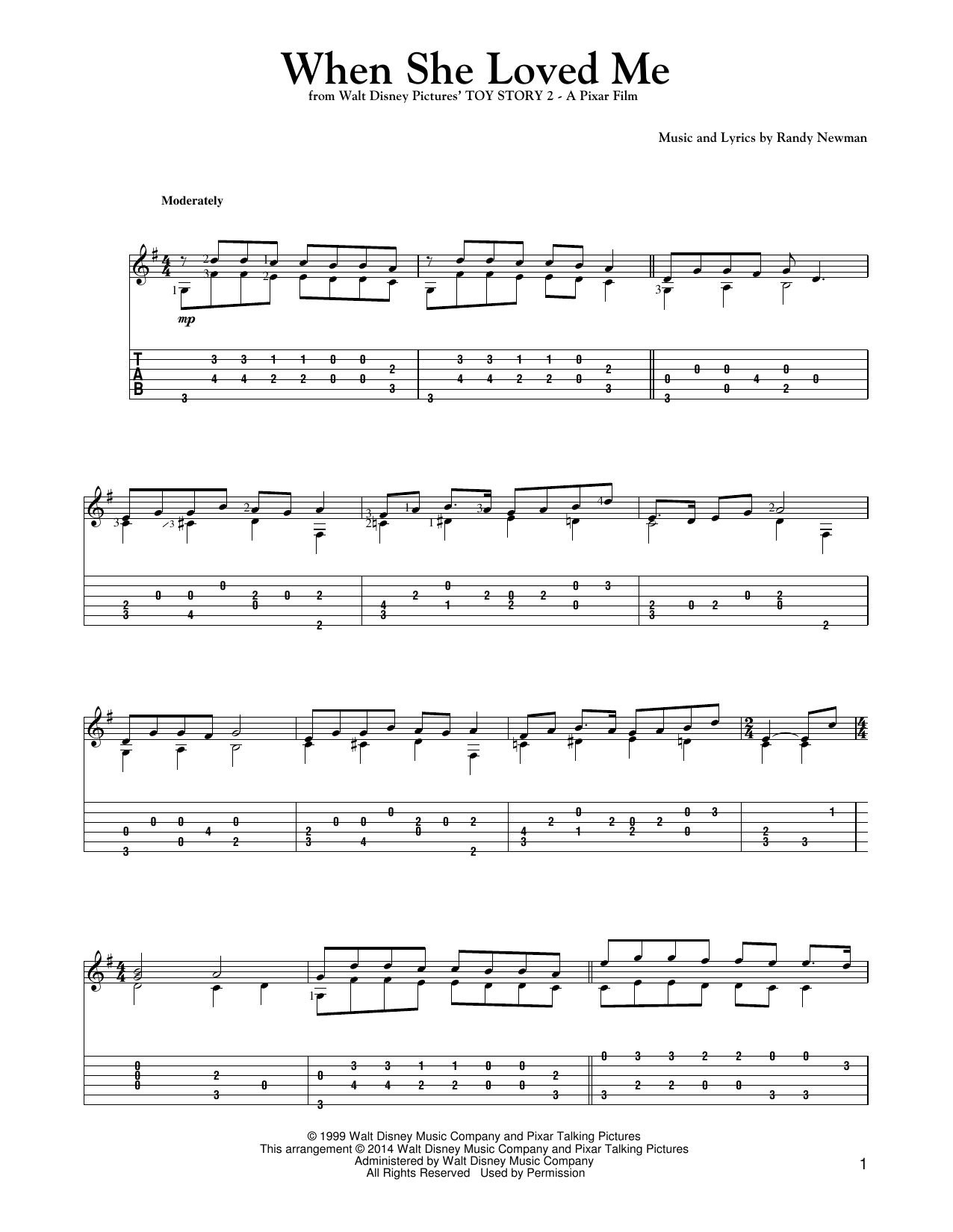 Sarah McLachlan When She Loved Me (from Toy Story 2) (arr. Mark Phillips) Sheet Music
