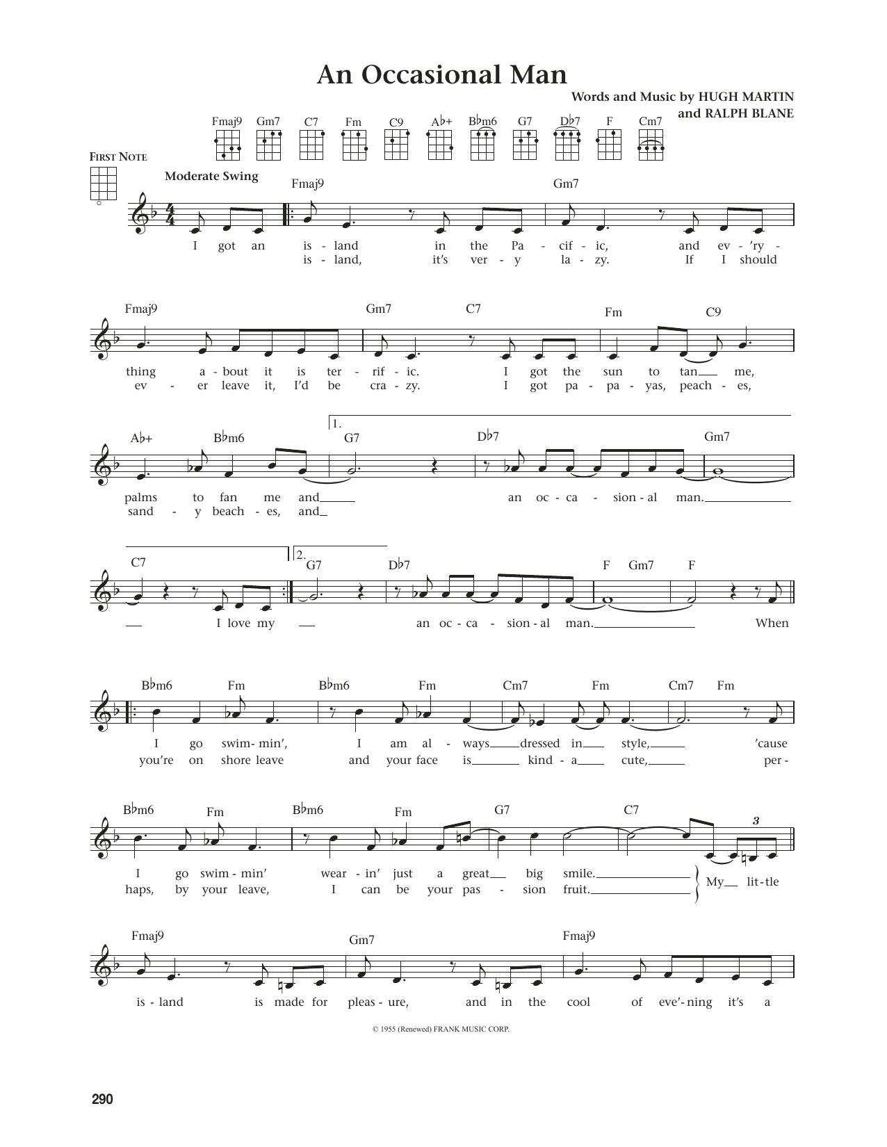 Sarah Vaughan An Occasional Man (from The Daily Ukulele) (arr. Jim Beloff) Sheet Music