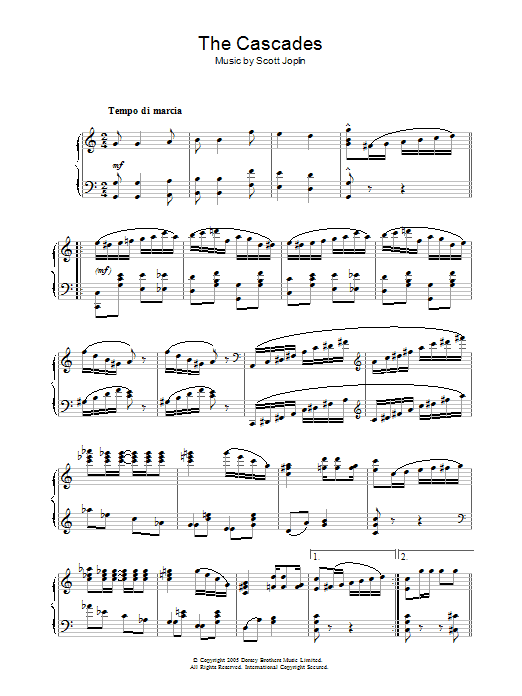 Scott Joplin The Cascades Sheet Music