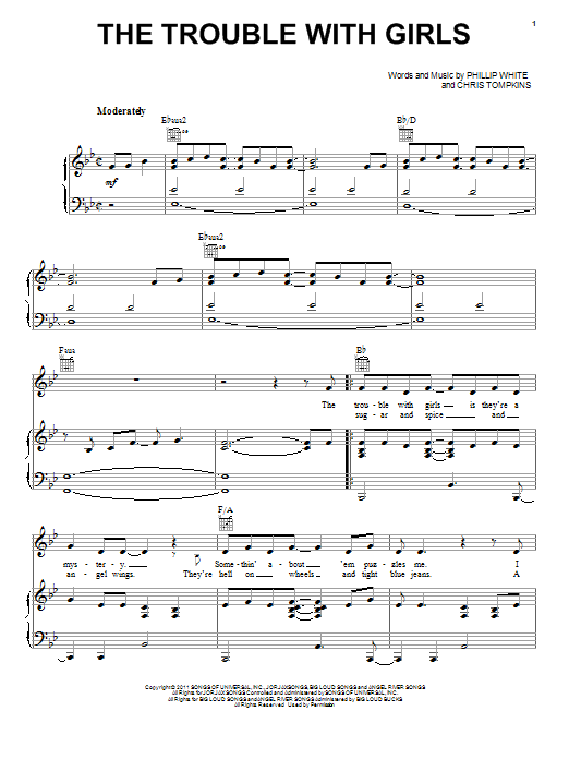 Scotty McCreery The Trouble With Girls Sheet Music