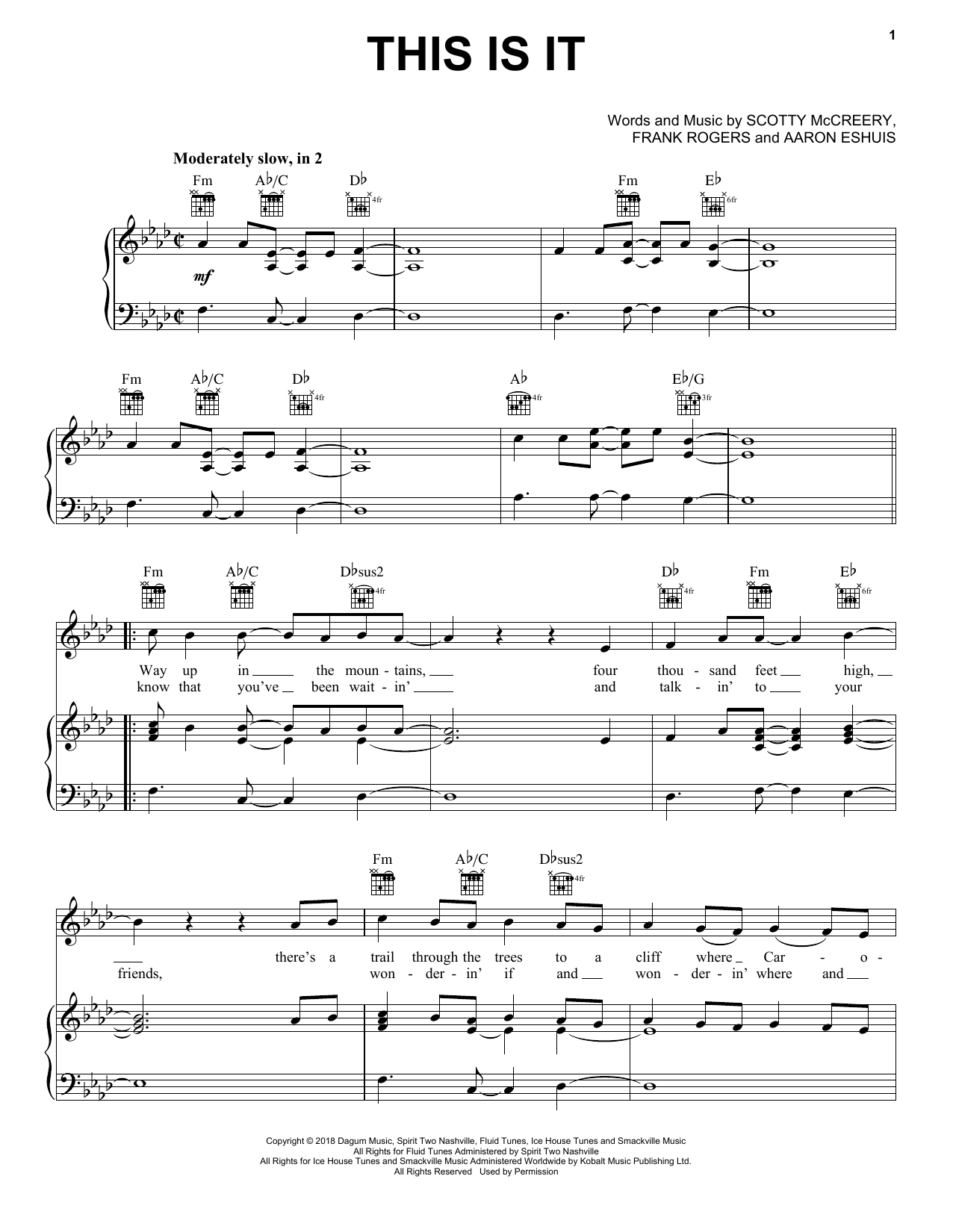 Scotty McCreery This Is It Sheet Music