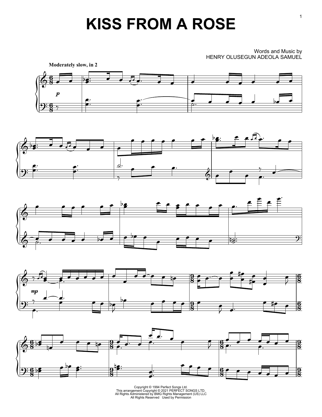 Seal Kiss From A Rose [Classical version] Sheet Music