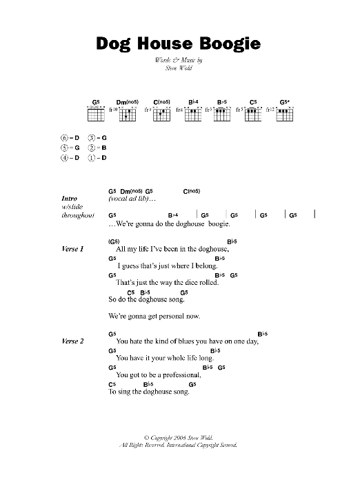 Seasick Steve Dog House Boogie Sheet Music