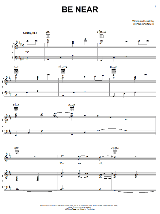 Shane & Shane Be Near Sheet Music