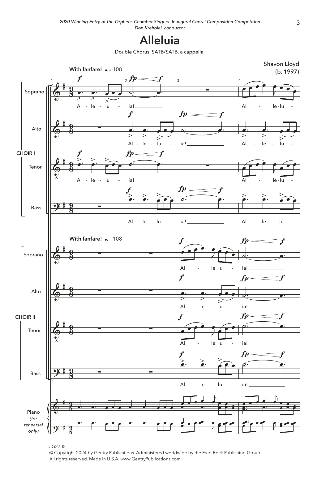 Shavon Lloyd Alleluia Sheet Music
