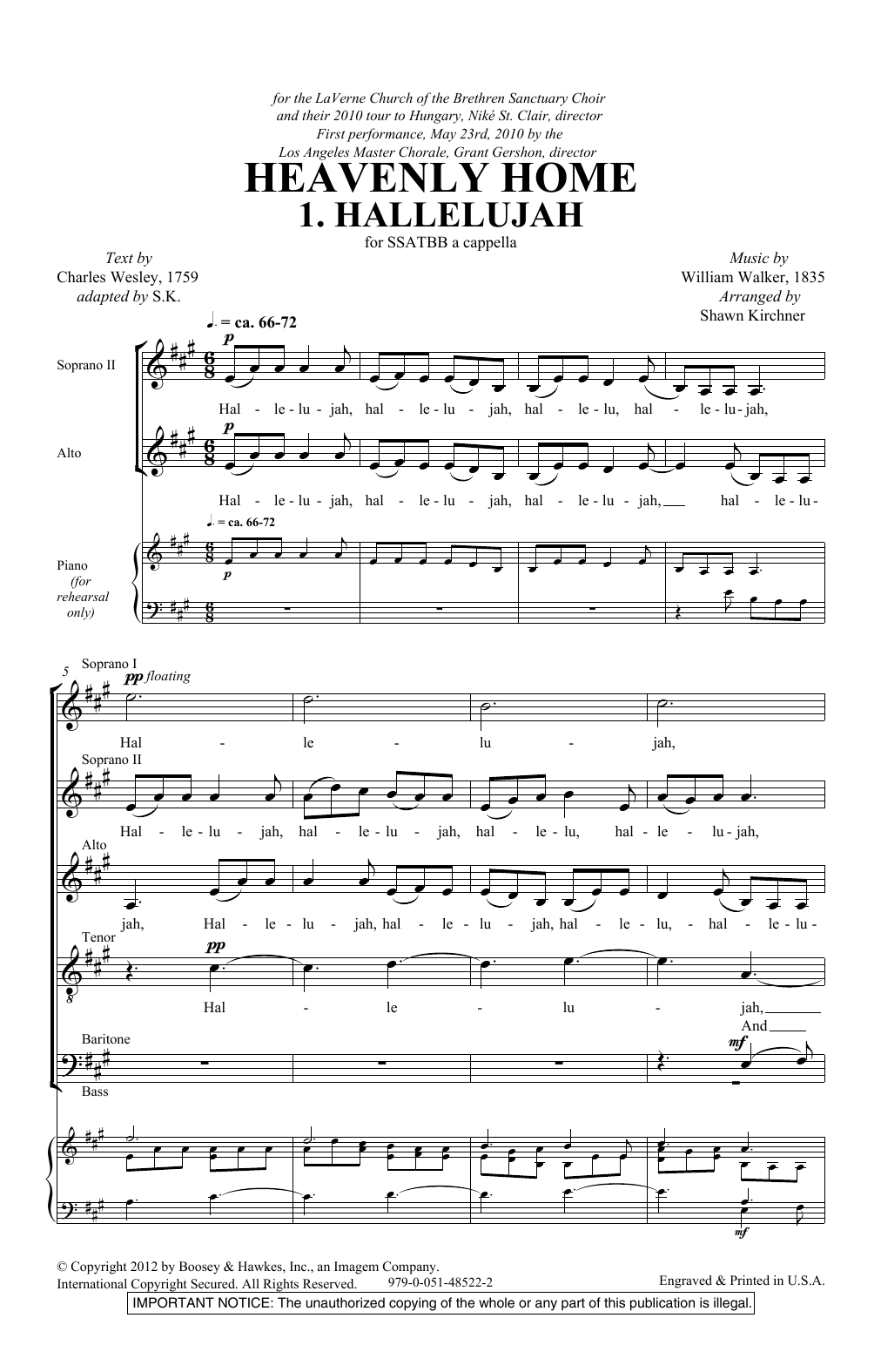 Shawn Kirchner Heavenly Home Sheet Music