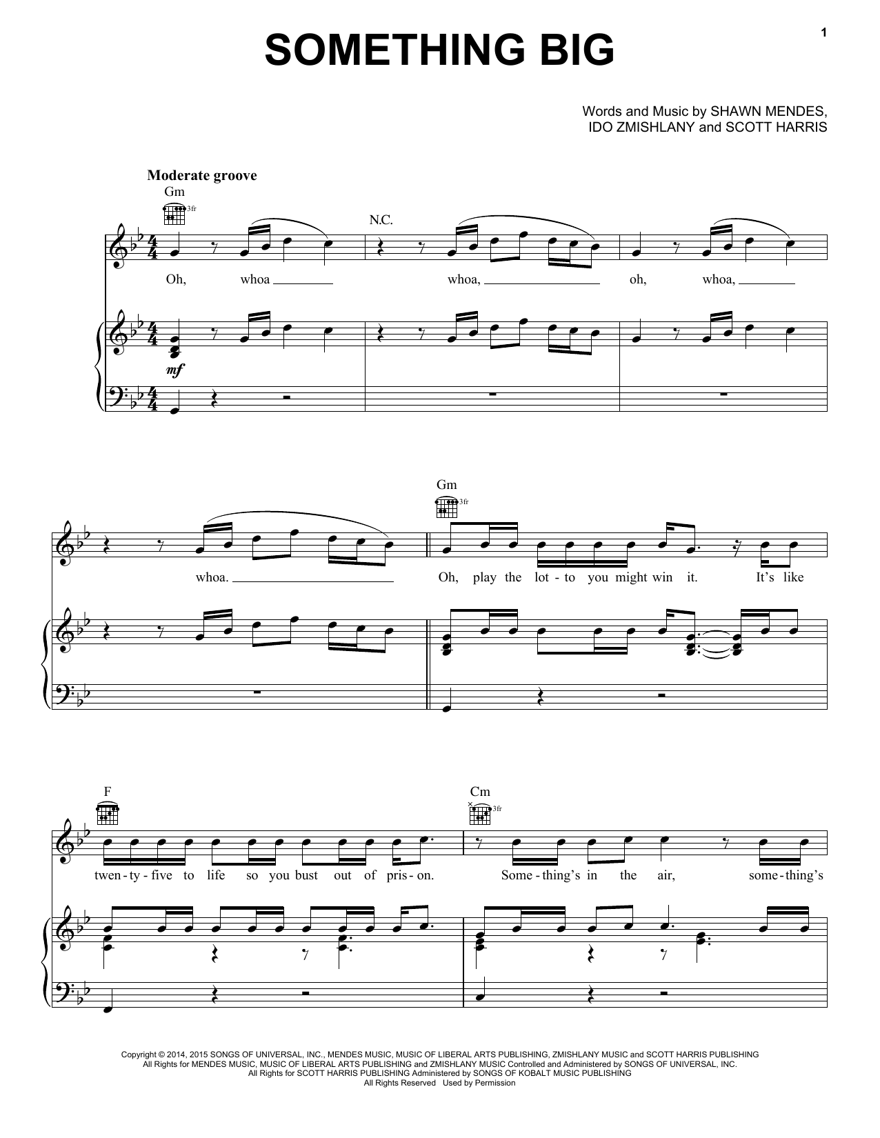 Shawn Mendes Something Big Sheet Music