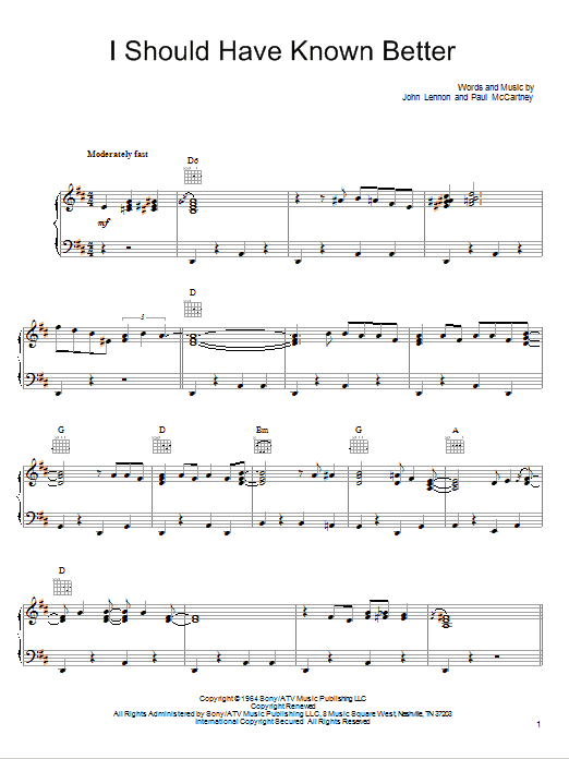 She & Him I Should Have Known Better Sheet Music