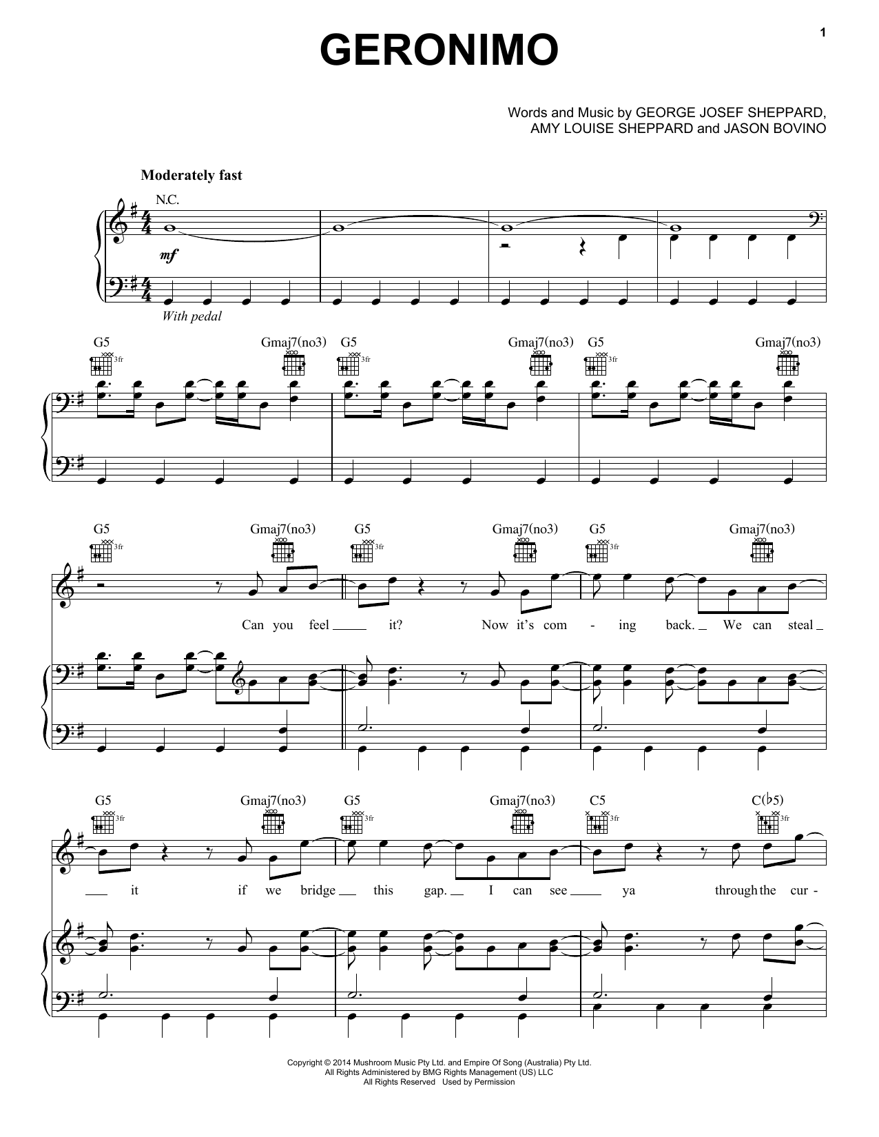 Sheppard Geronimo Sheet Music