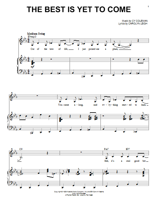 Shirley Horn The Best Is Yet To Come Sheet Music