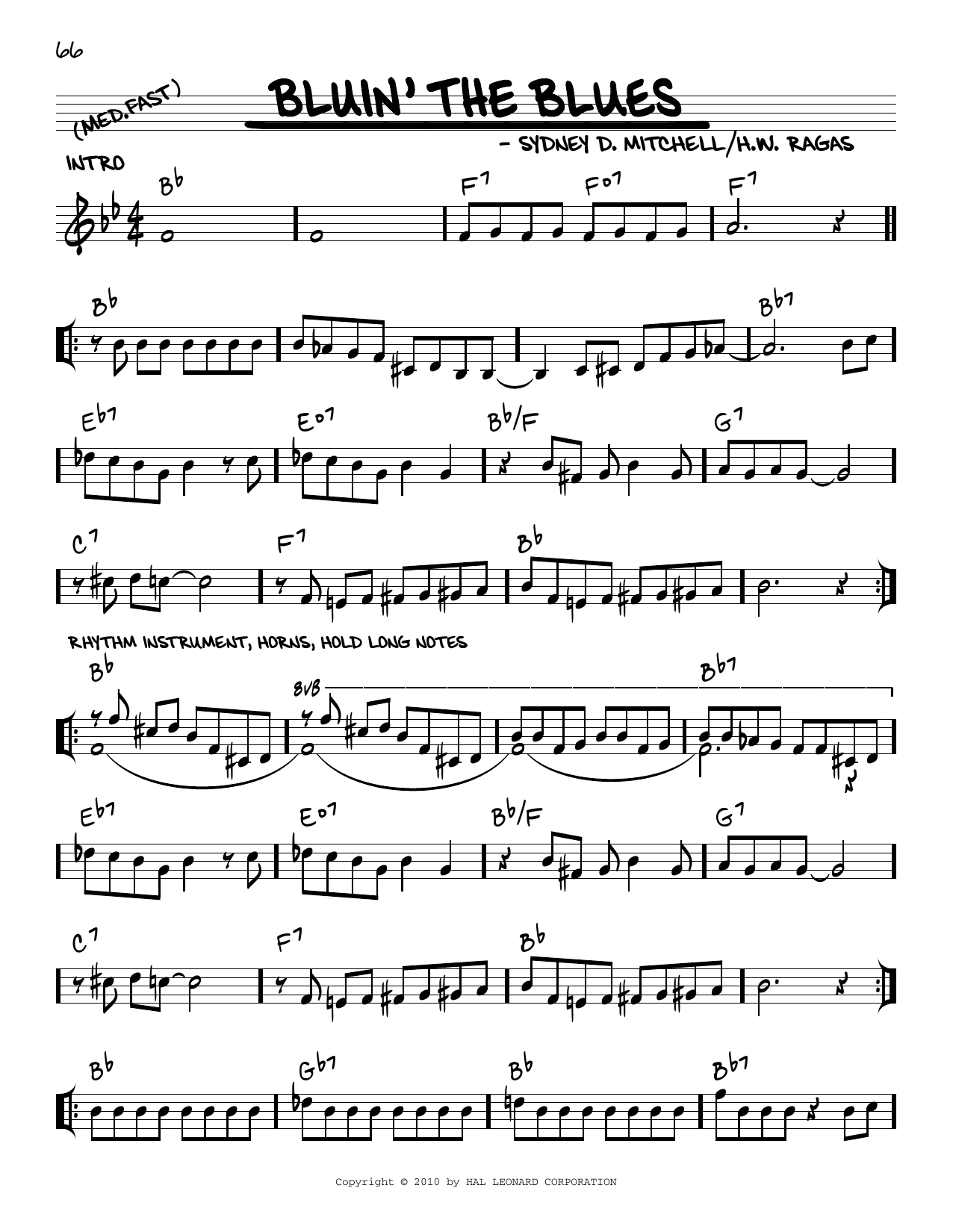 Sidney D. Mitchell Bluin' The Blues (arr. Robert Rawlins) Sheet Music